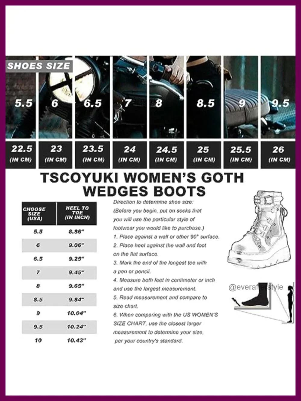 Women's Gothic Platform Ankle Boots with Wedge Heel, Vegan PU Leather Lace-Up